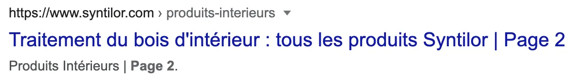 pagination dans les serp