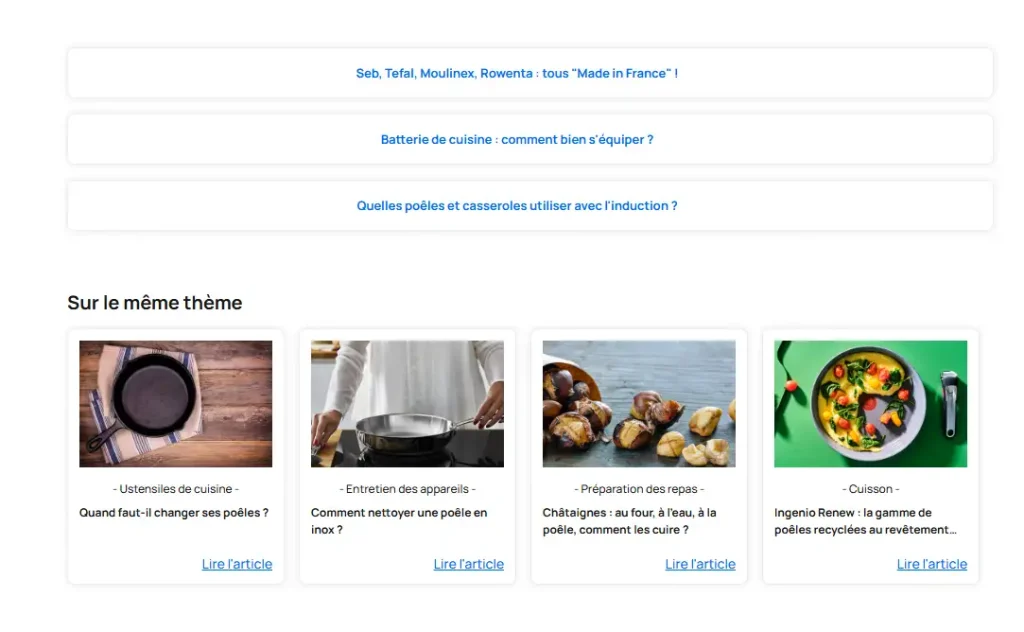 Exemple d'article du blog Darty et vous dans la section "Sur le même thème"