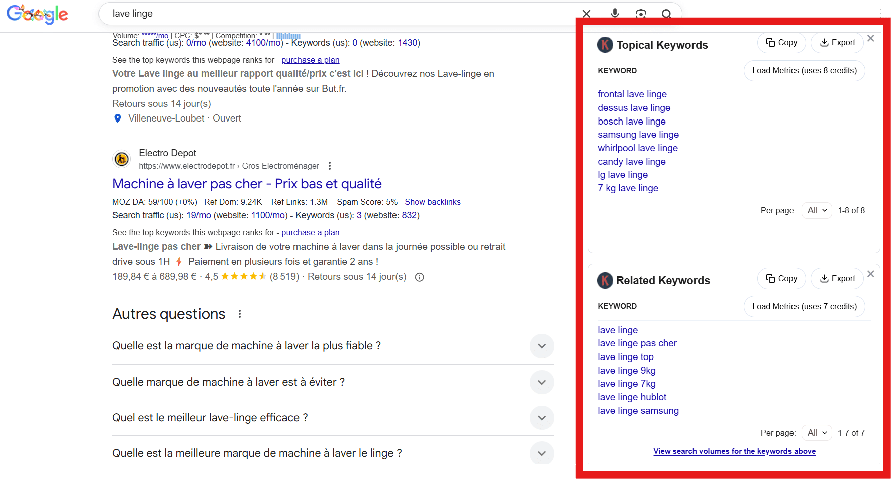 extension keyword seo keyword surfer