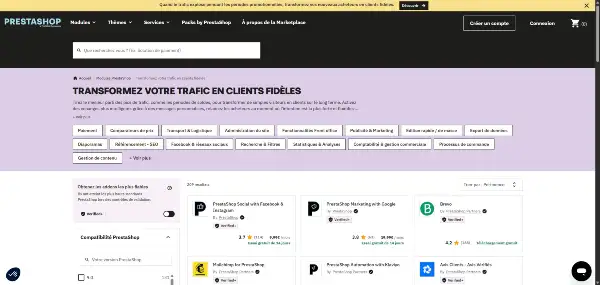 Boutique officielle module Prestashop