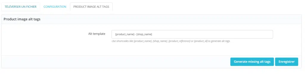 gestion des tags alt des images en masse sur prestashop