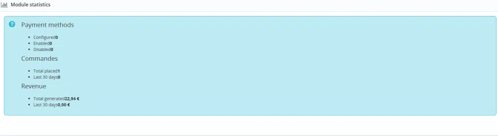 QCD Multi Payments statistiques