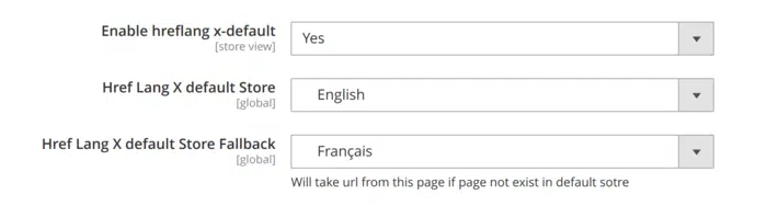 activer hreflang x-default dans le module SEO Magento
