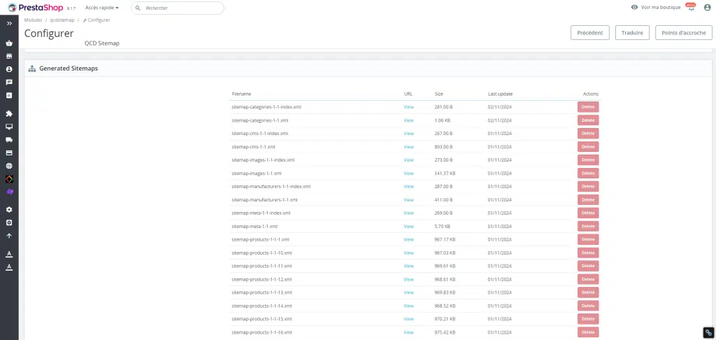 Générer des sitemaps en un clic sur Prestashop