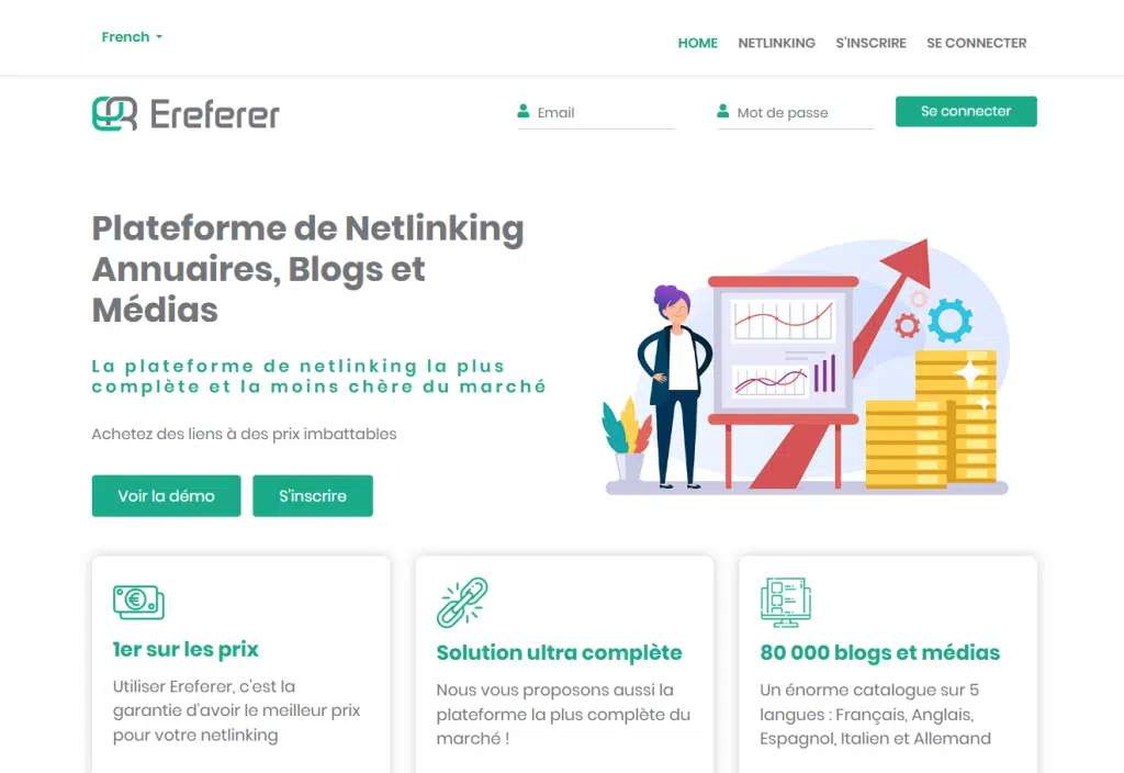 Page d'accueuil du site ereferer